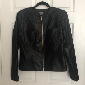 Anthracite Faux Leather Jacket